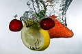  photographie, haute vitesse, fruits 